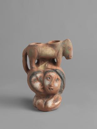 Les Amoureux et la Bête, 1957, Ceramic by Marc Chagall